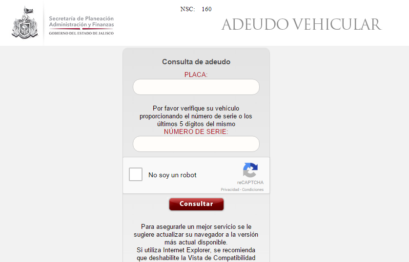 Consulta adeudo vehicular en Guadalajara Jalisco
