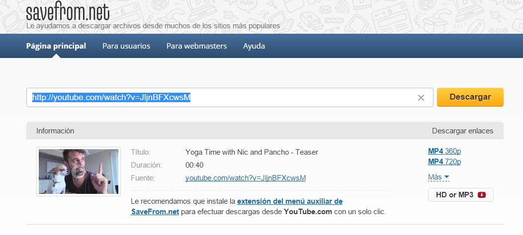 Profesores en la nube: SAVEFROM.NET o cómo descargar vídeos de youtube ...