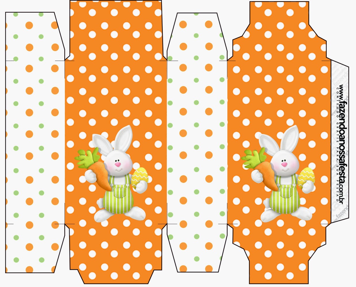 Pascua en Naranja: Cajas para Imprimir Gratis. Cajas de Pascua en Naranja para imprimir gratis