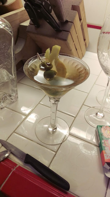 Balsamic Martini with gin, vermouth & balsamic vinegar.