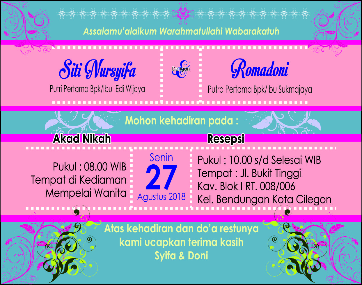 Download Desain Undangan Pernikahan Gratis Full Color Download Desain 