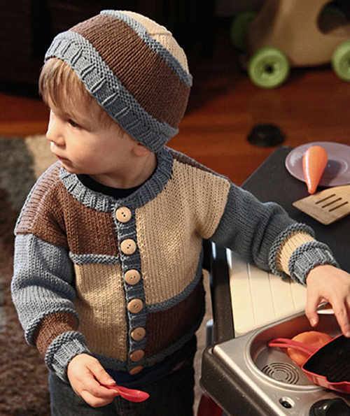 Beautiful Skills Crochet Knitting Quilting Color Block Cardigan