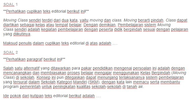 42+ Soal Pilihan Ganda Bahasa Indonesia Kelas 9 Cerita Inspiratif 42+ Soal Pilihan Ganda Bahasa Indonesia Kelas 9 Cerita Inspiratif