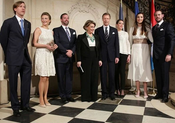 Prince Felix, Princess Claire, Princess Alexandra, Princess Stephanie. Yves Saint Laurent Haute Couture