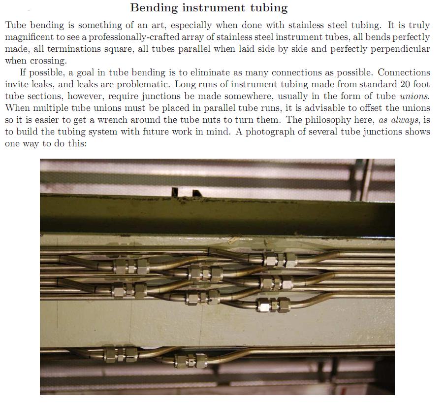 Industrial Instrumentation Bending Instrument Tubing