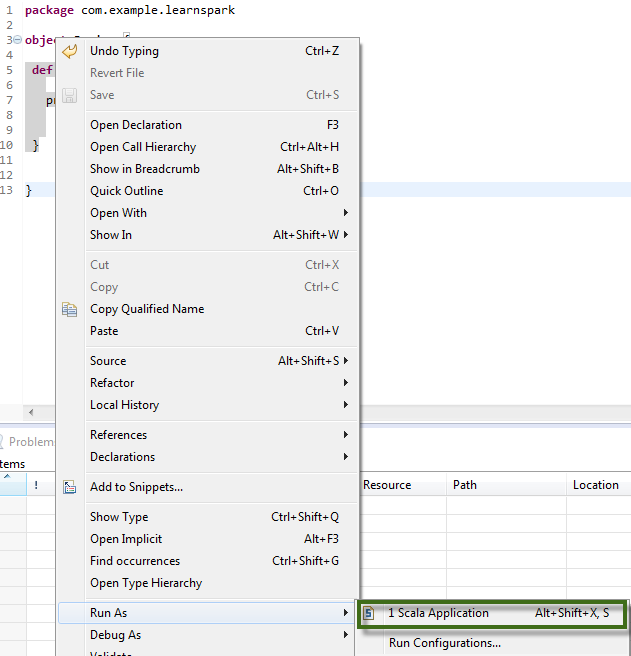 Spark Getting started Develop using eclipse locally