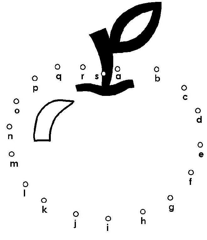 Learn to draw dot to dot/trace for kids apple