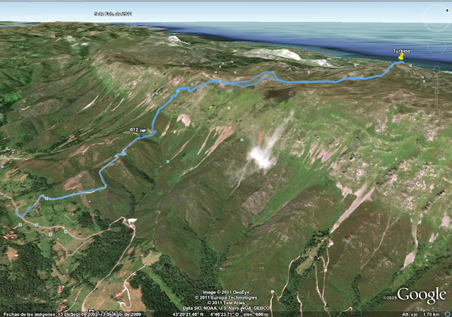 Rutas Montaña Asturias: Mapa de la Ruta