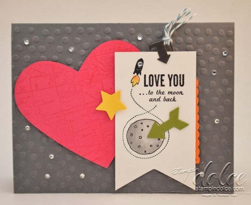 Stampin Dolce Love You To The Moon Card