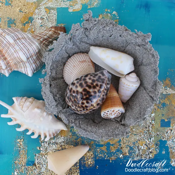 Beach Sand Trinket Dish DIY using Plaid's Mod Podge Ultra