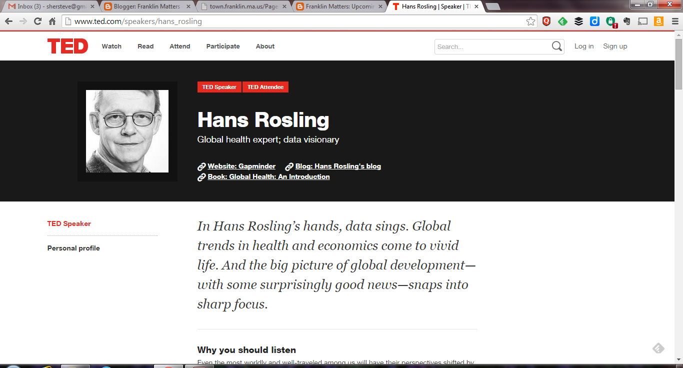 Hans Rosling - TED bio page