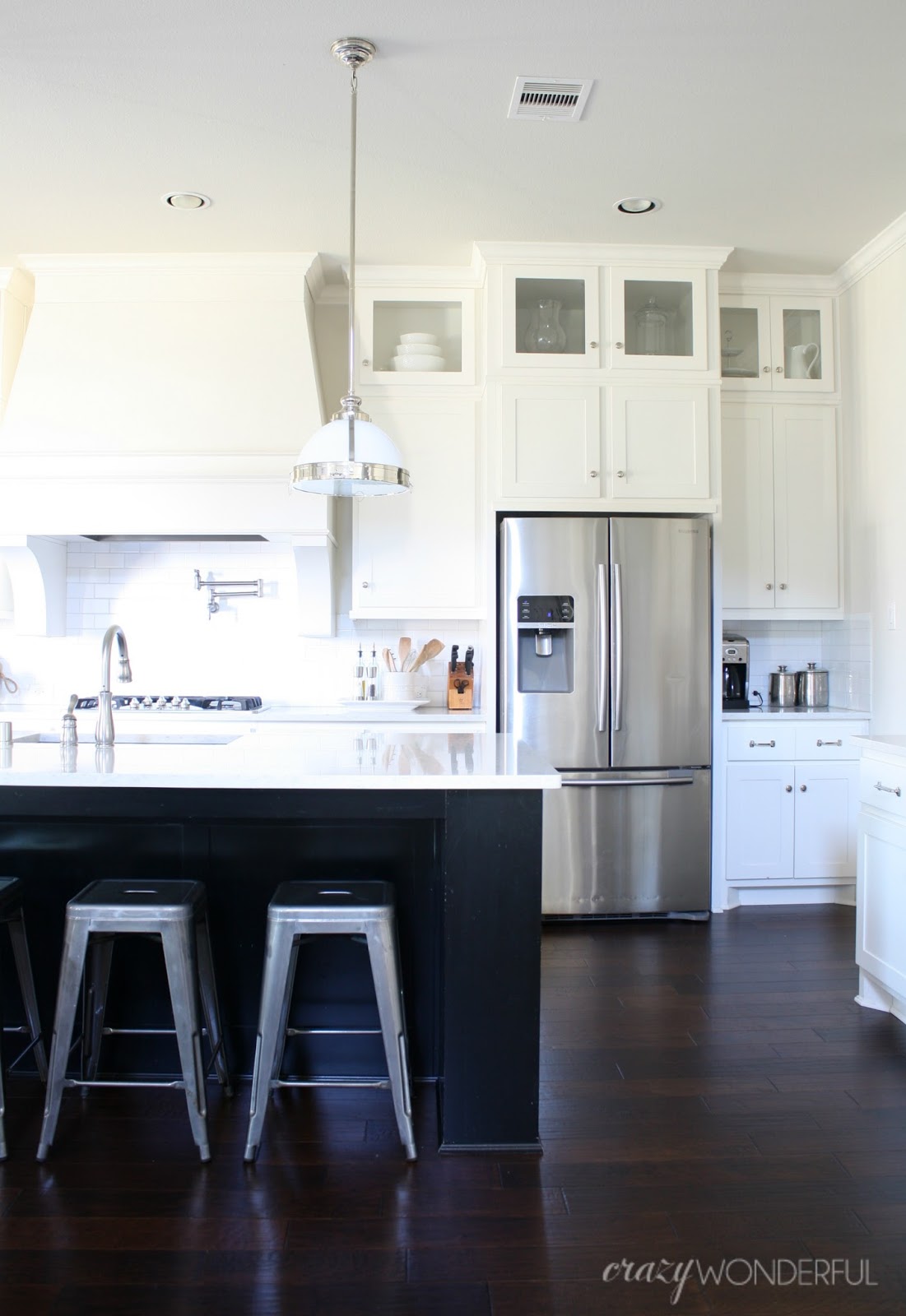 our kitchen installing glass uppers Crazy Wonderful