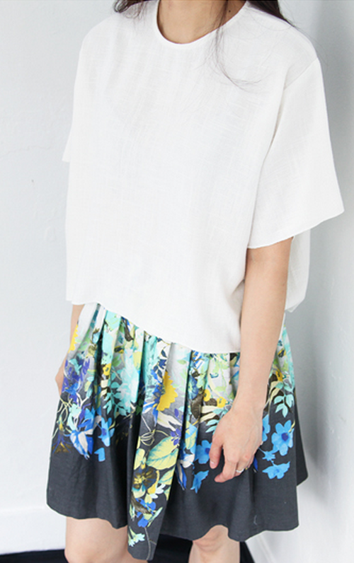 [Blackfit] Floral Printed Flared Skirt | KSTYLICK - Latest Korean ...