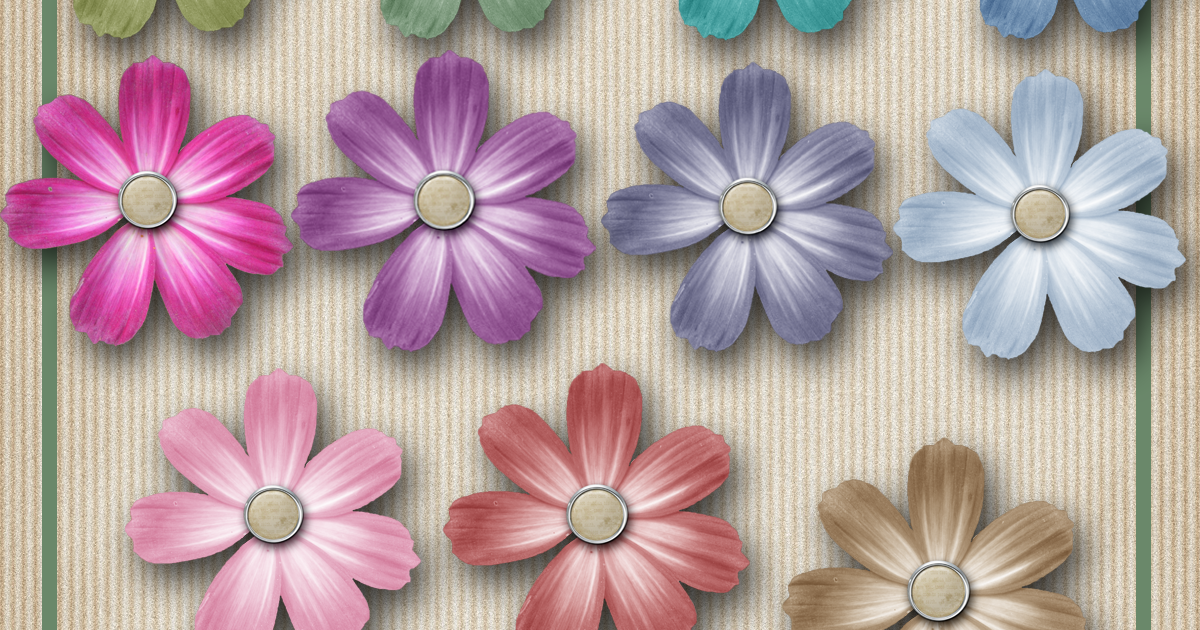 GRANNY ENCHANTED'S BLOG A070_Digital Scrapbook Brad Flowers