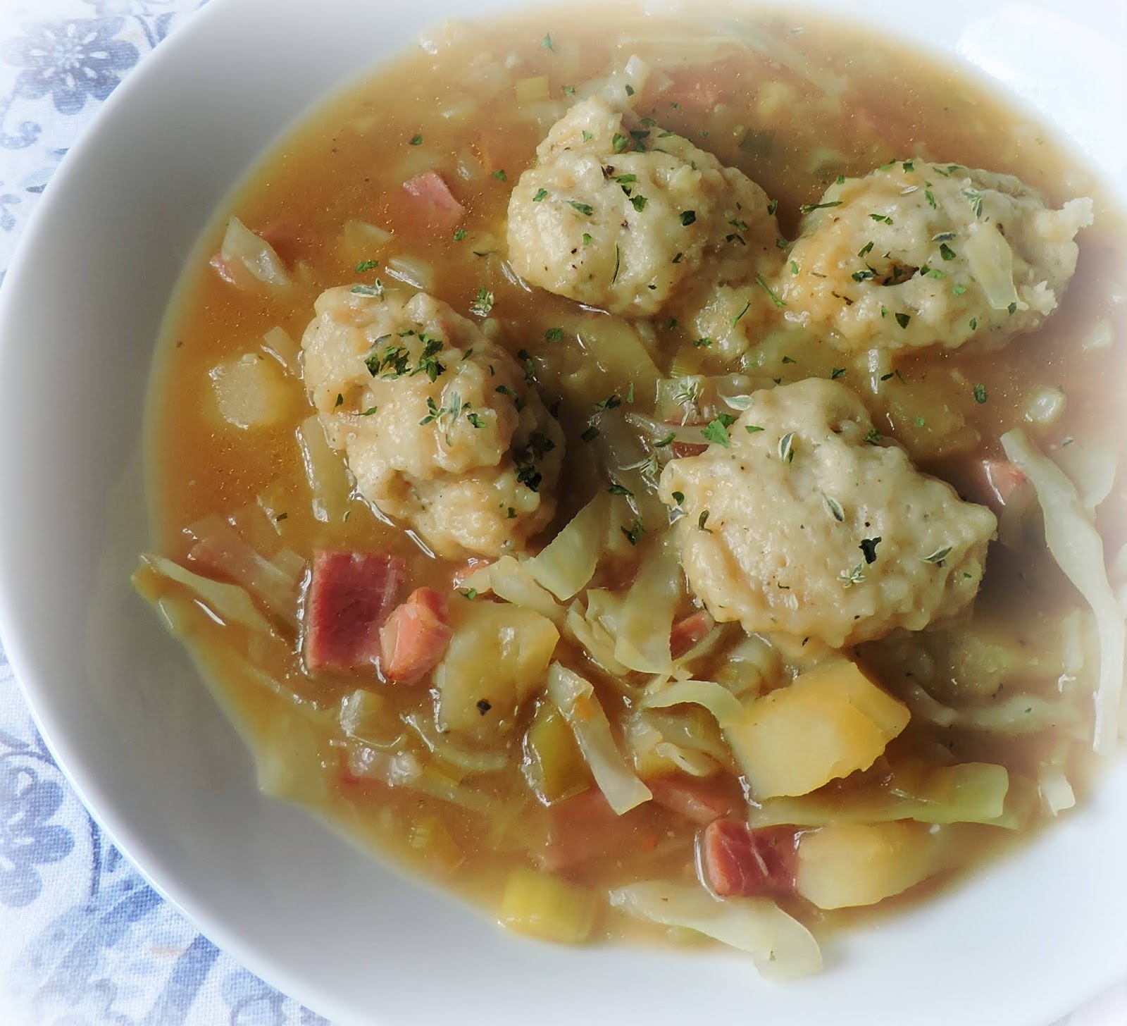 Cabbage & Ham Soup with Cheese Dumplings The English Kitchen