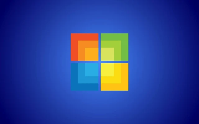 Blauwe Windows 8 achtergrond met logo