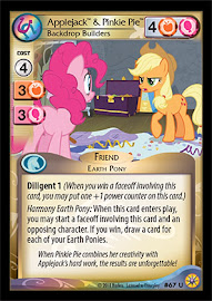 My Little Pony Applejack & Pinkie Pie, Backdrop Builders Friends Forever CCG Card