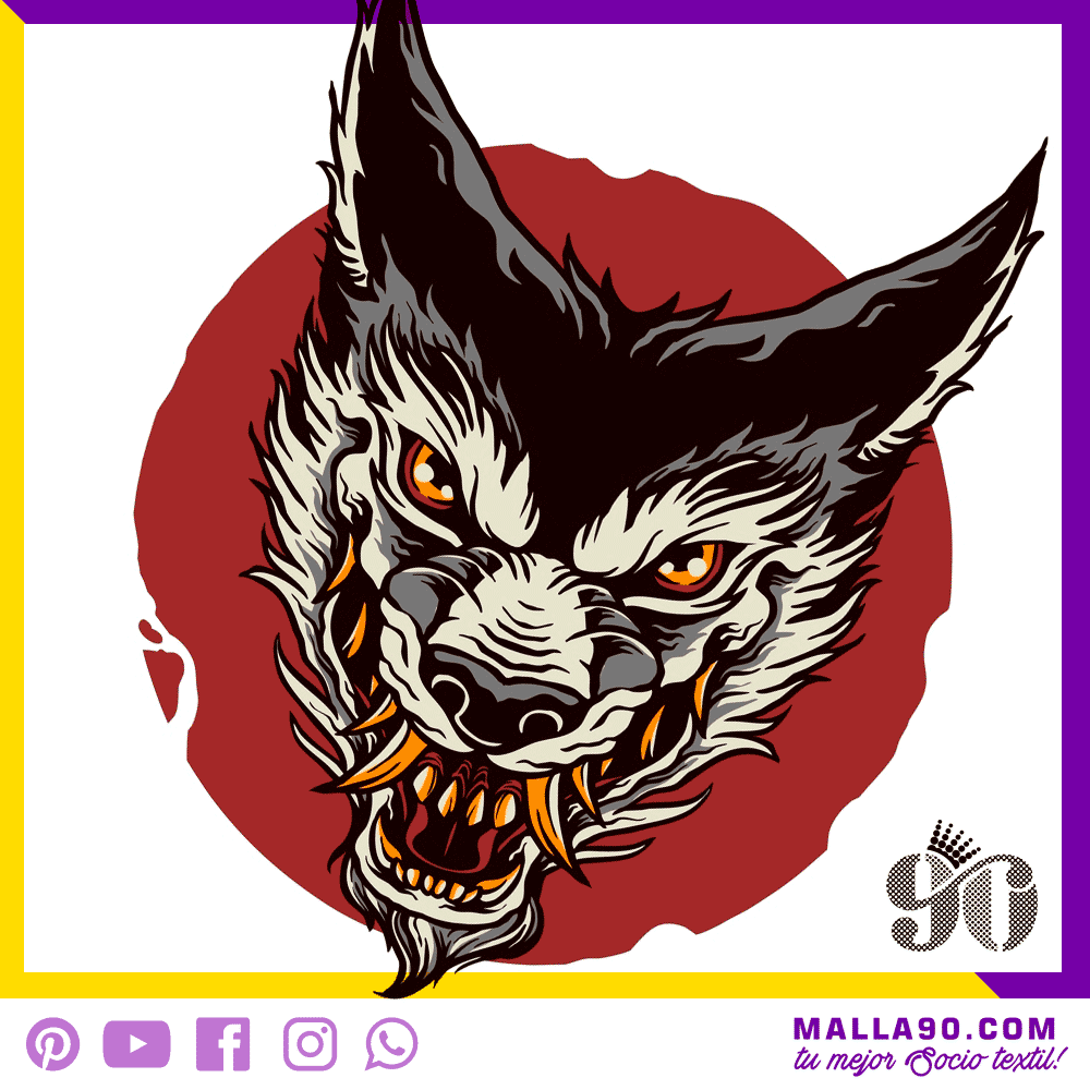 diseno de canes y perros en vector Lobo Furioso Diseños sin Copyright