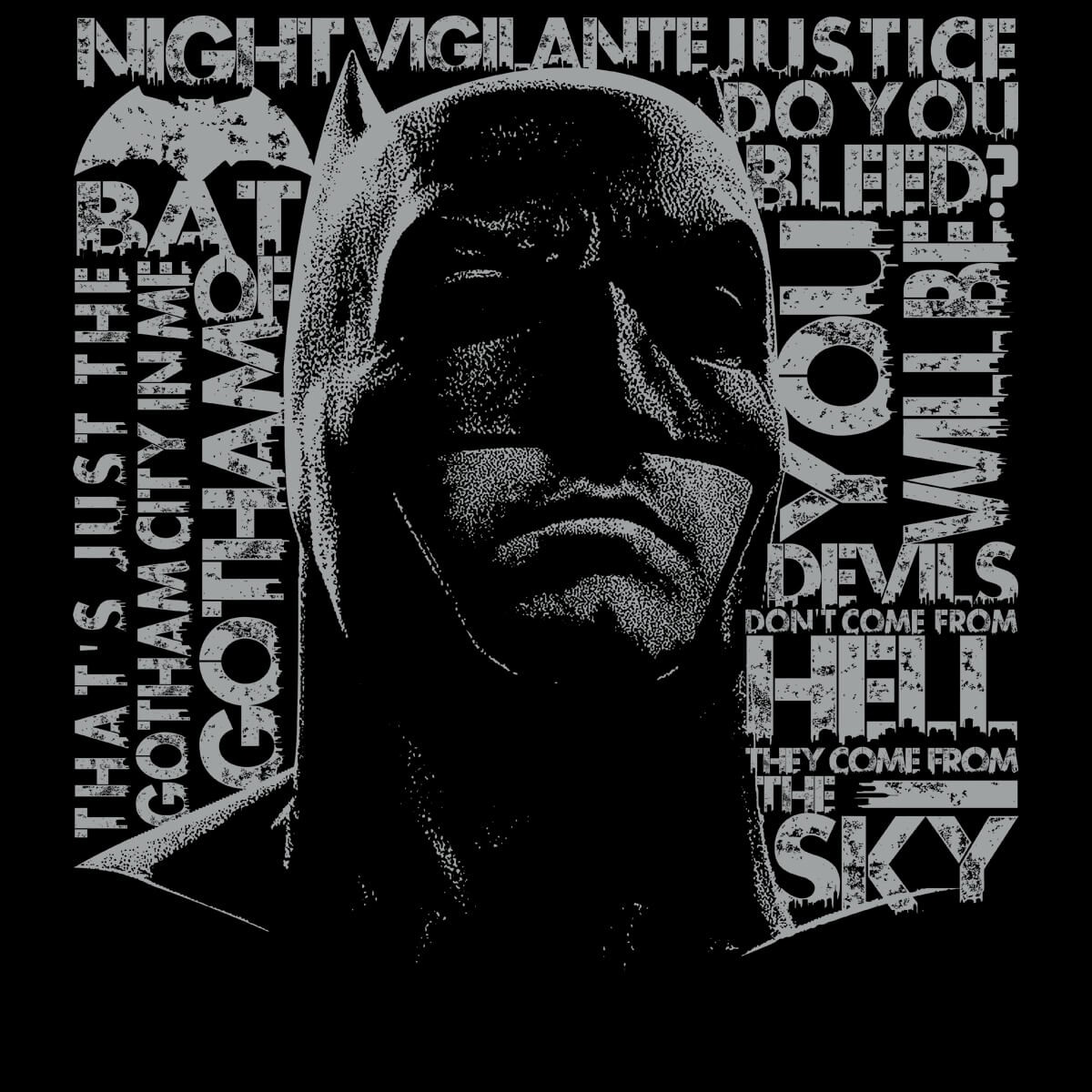 Today's T : 今日の「バットマンVスーパーマン」のクールなダークナイト Tシャツ - B-side of CIA