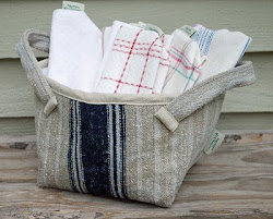 Great Grain Sack with French Linens Packed Inside