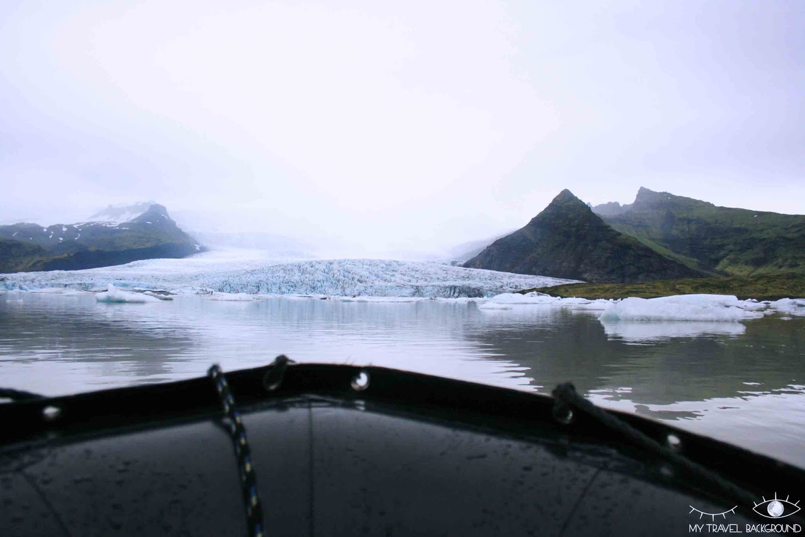 My Travel Background : Glaciers et icebergs dans le Sud de l'Islande - Croisière en bateau pneumatique sur le Fjallsjökull