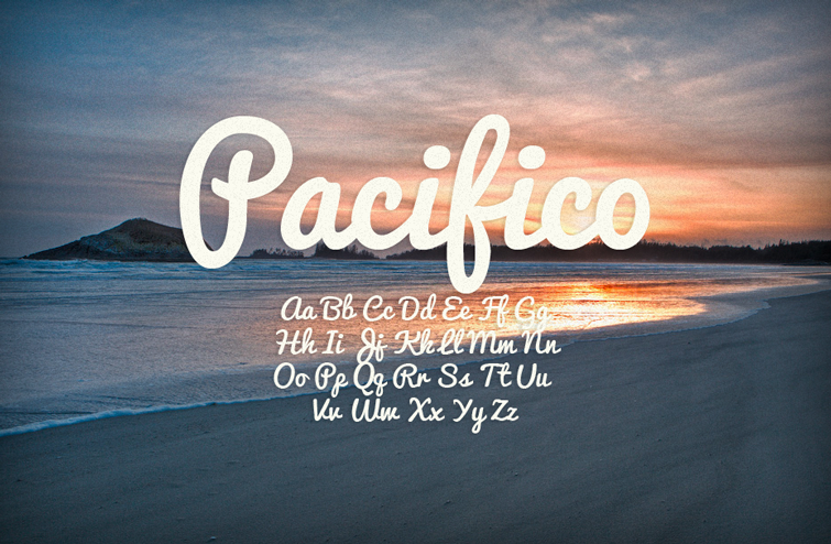 35 Font Script untuk Desain grafis - Pacifico Script Font