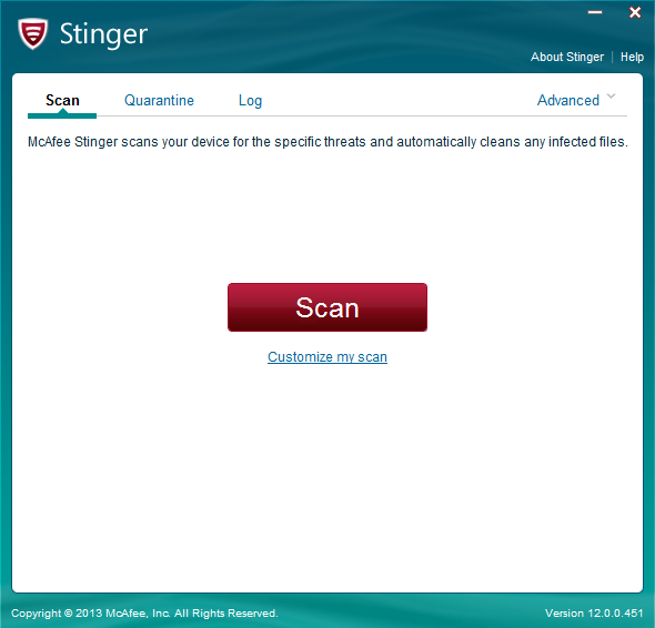 تحميل برنامج مكافى ستينغر لتعزيز الحماية الشاملة من الفيروسات على جهازك مجانى McAfee 12.0.0.569