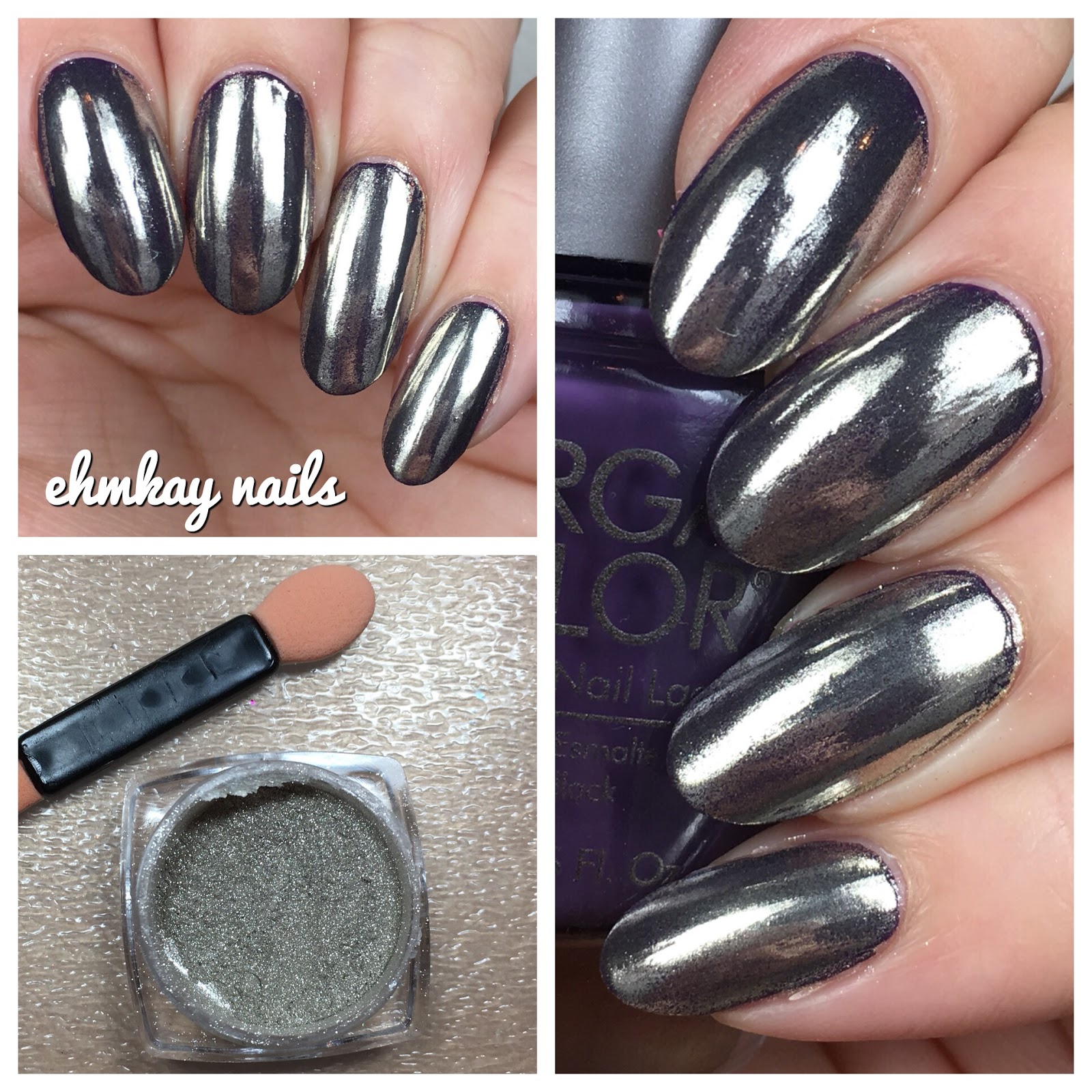 ehmkay nails Beauty Big Bang Silver Mirror Chrome Nail Powder
