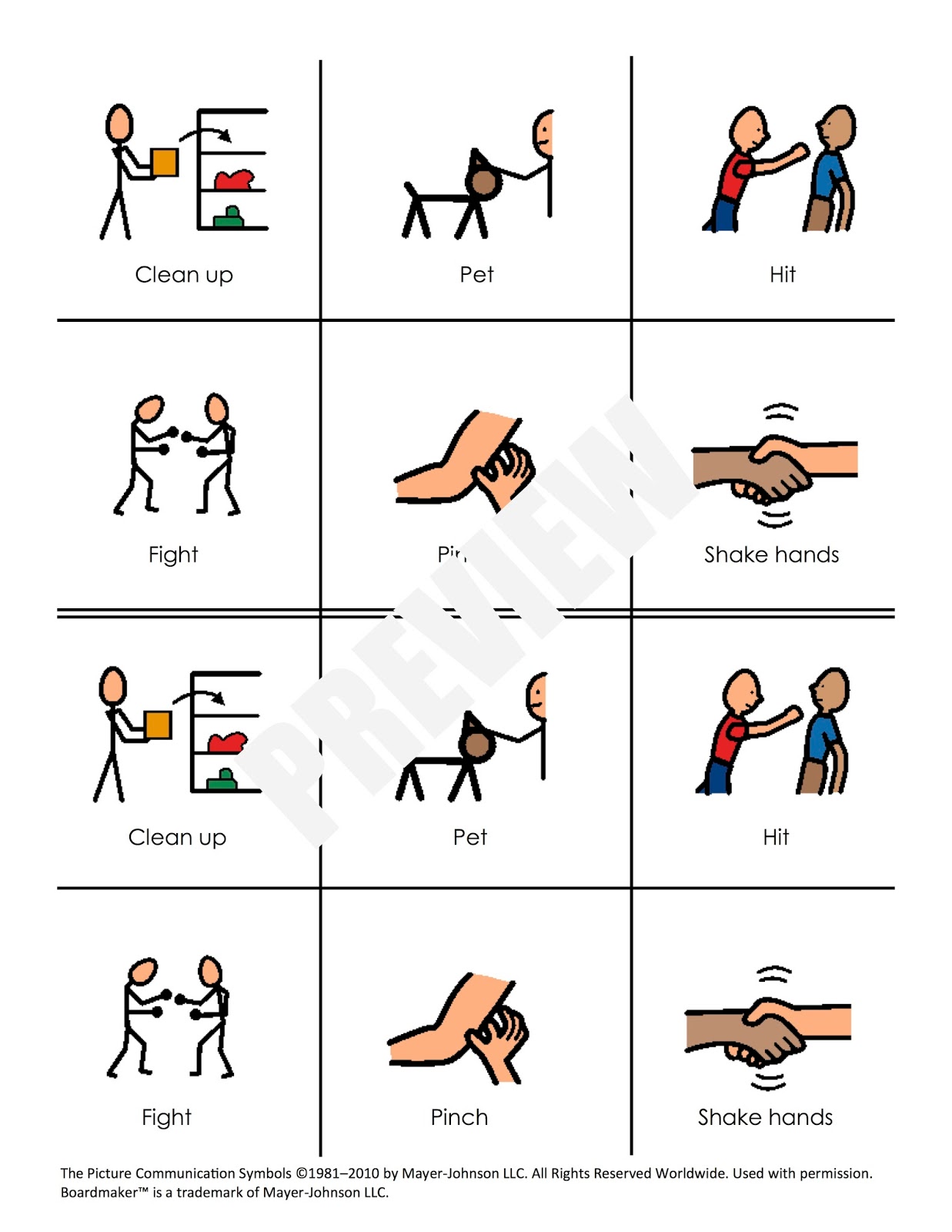 Staablog Nice Hands / Not Nice Hands Cut and Paste Sorting Activity