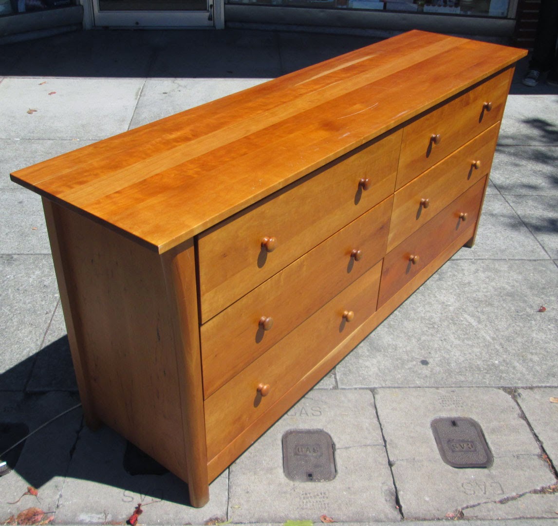 UHURU FURNITURE & COLLECTIBLES SOLD Cherry Wood 6 Drawer Dresser 240
