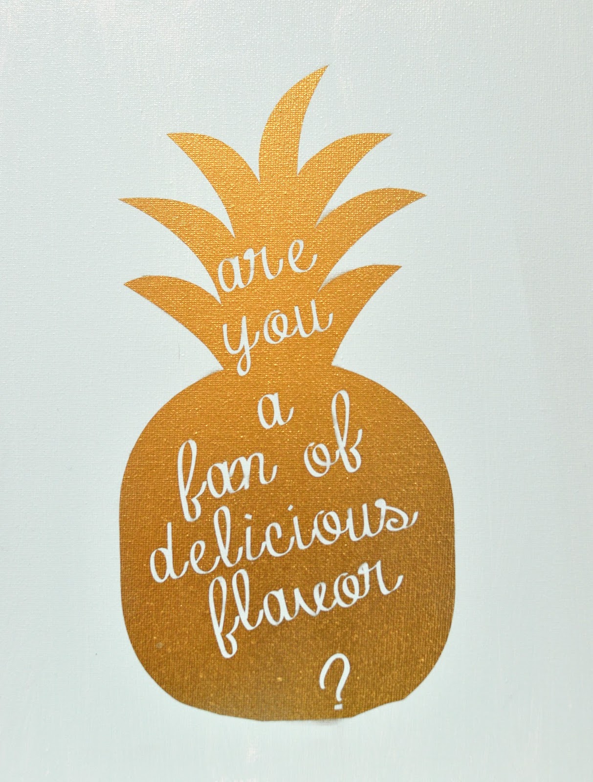 are you a fan of delicious flavor? diy pineapple canvas art