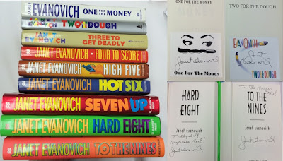 Autographed novels by Janet Evanovich