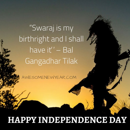 Independence day quotes in English
