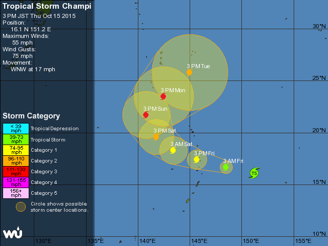 Islas Marianas(EE.UU) mira tormenta tropical 
