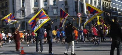 Tibet hoy en el Paseo de Gracia de Barcelona (Maratón 2011)