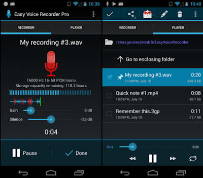 Free Download Easy Voice Recorder Pro v2.2.1 APK
