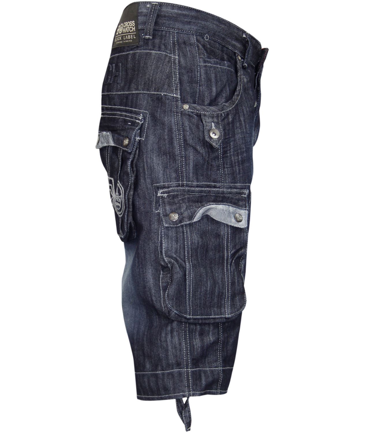 True face: New Mens Designer Crosshatch Cargo Denim Jeans Three Quarter ...