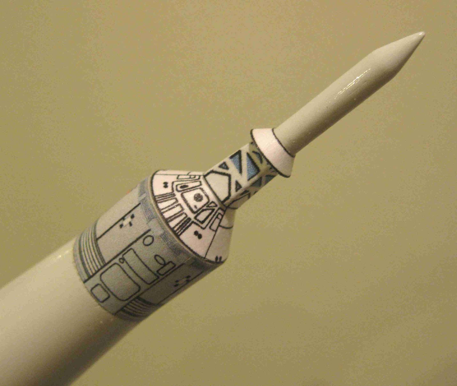 Model Rocket Building Dr. Zooch Saturn V Build Step 8 Escape Tower Part 2