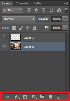 Screenshot: Layers tab