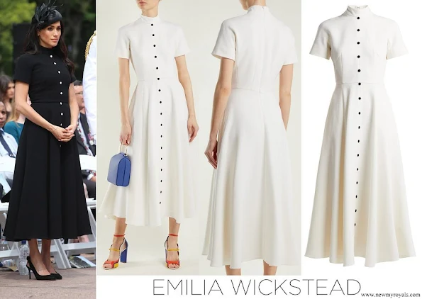 Meghan Markle, wore an elegant Emilia Wickstead wool crepe dress