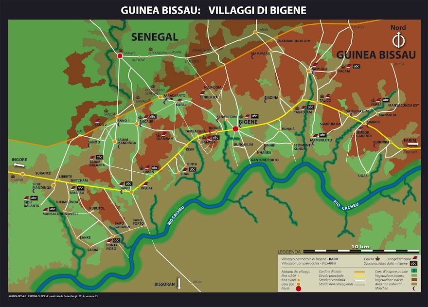 La missione di Bigene: 58 villaggi su 300 km quadrati