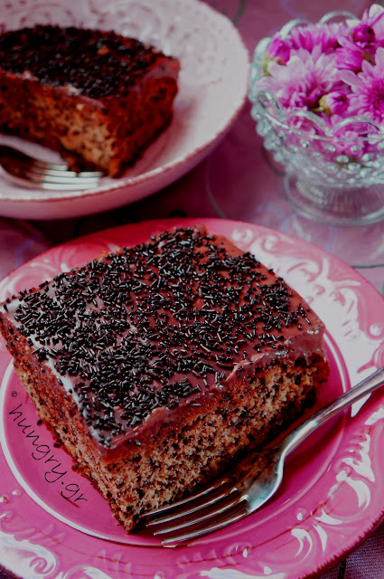 Syrupy Cake with Chocolate Sprinkles