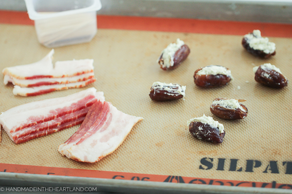 Bacon wrapped dates stuffed with blue cheese recipe is so good!