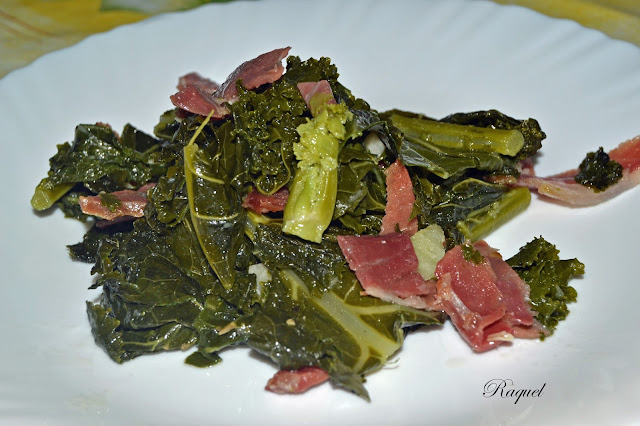 Kale con patata hervida y Jamón Ibérico