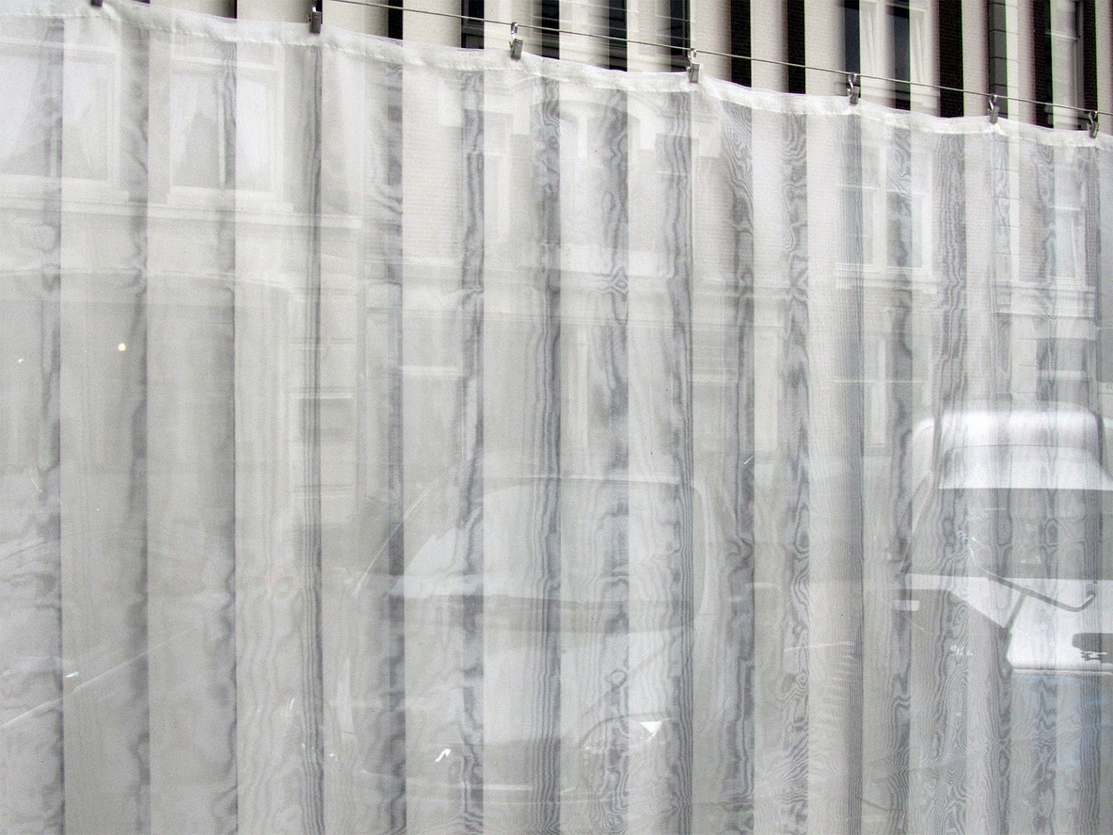 white curtains and lamellae