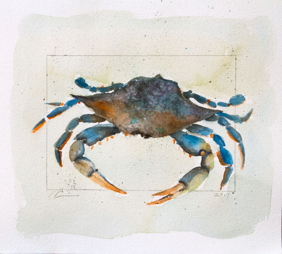 Clair Hartmann Watercolor Crab