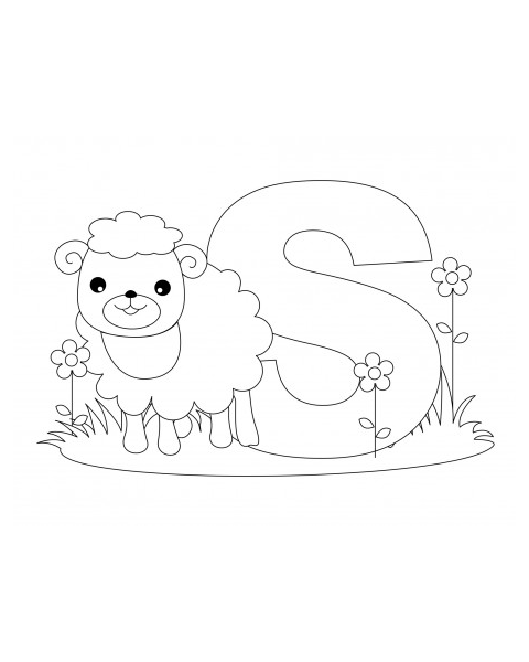 A Coloring - Free Printable Alphabet Coloring Pages: Letter S Coloring Page
