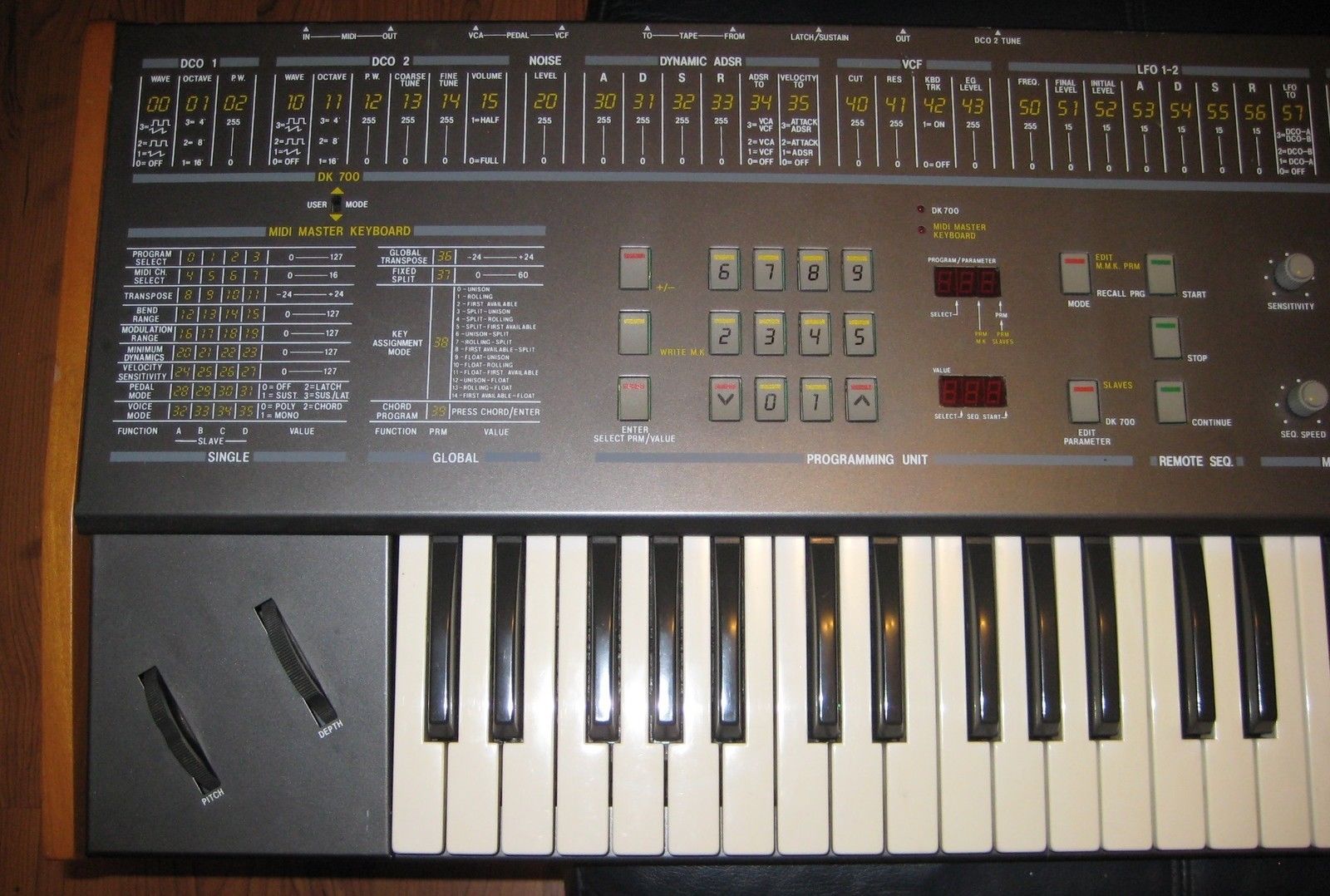 MATRIXSYNTH Siel DK700 Vintage Midi Master Synthesizer, SSM Based