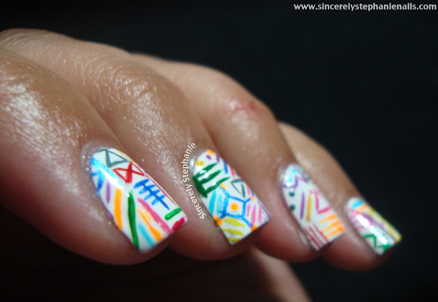 tribal nail art