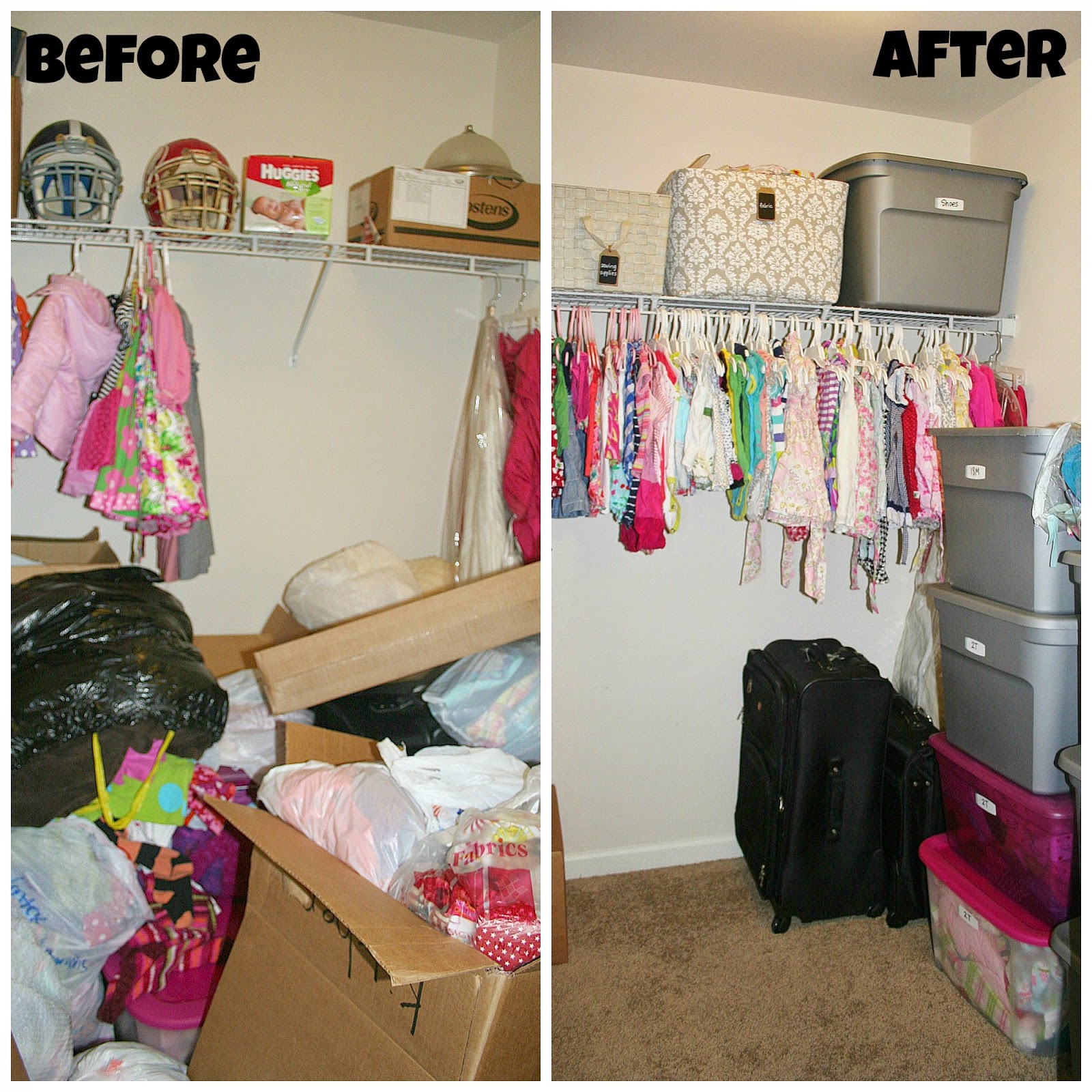 Organizing Plus 123: Guest Room Closet: Before & After Pictures!
